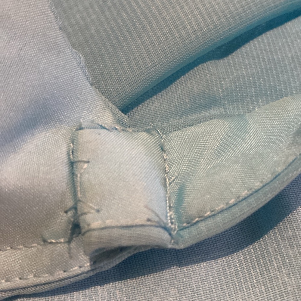 Forever Yours Woodland Fairy Tulle Babydoll Dress Pale Blue & Kiwi Ruched Sash 8 - Picture 12 of 13